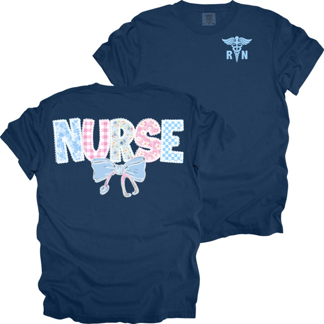 Pastel Nurse with RN Caduceus  - Comfort Colors T-Shirt