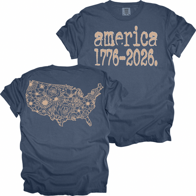 Two sided Americana print - Comfort Colors T-Shirt
