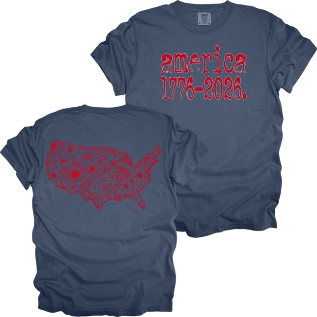 Two sided Americana print - Comfort Colors T-Shirt