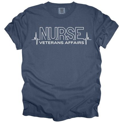 Nurse Heartbeat Veterans Affairs - Comfort Colors T-Shirt