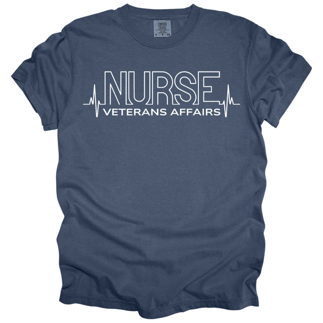 Nurse Heartbeat Veterans Affairs - Comfort Colors T-Shirt