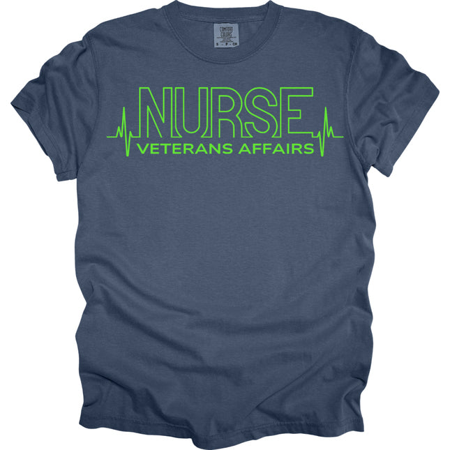 Nurse Heartbeat Veterans Affairs - Comfort Colors T-Shirt