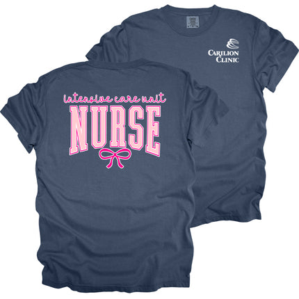 Carilion Clinic Pink Nurse with Bow - Comfort Colors