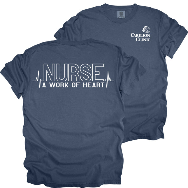 Carilion Clinic Nurse Heartbeat - Comfort Colors T-Shirt