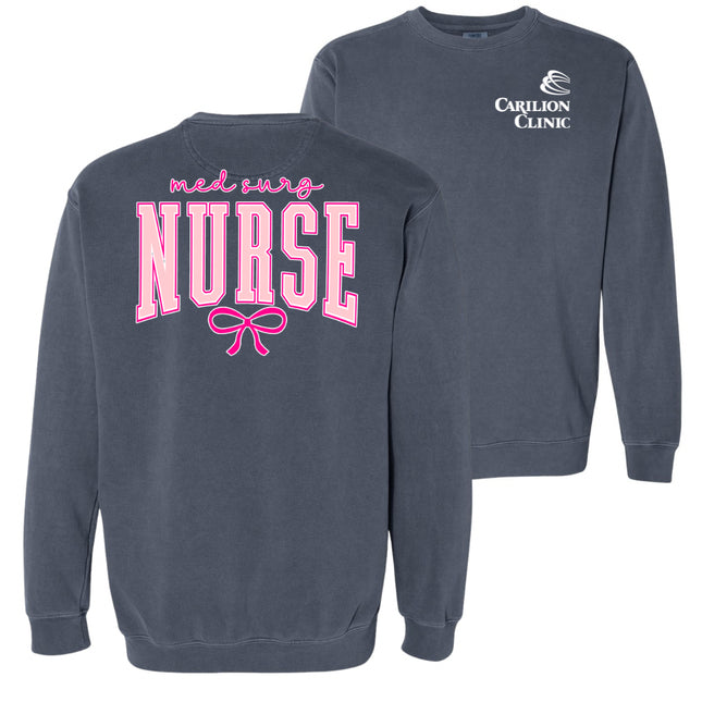 Carilion Clinic Pink Nurse with Bow - Comfort Colors