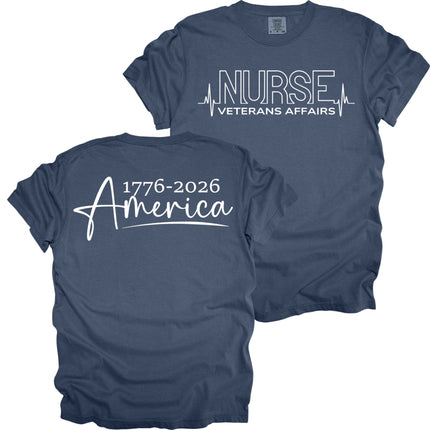 America 1776-2026 VA Nurse - Comfort Colors T-Shirt
