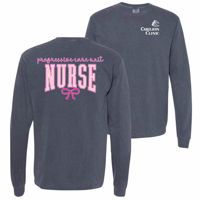 Carilion Clinic Pink Nurse with Bow - Comfort Colors