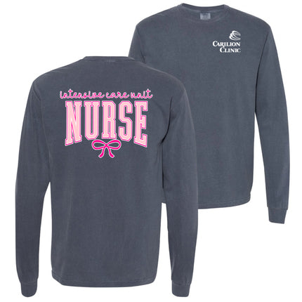 Carilion Clinic Pink Nurse with Bow - Comfort Colors