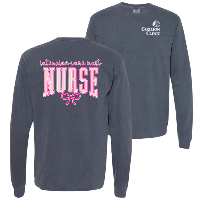 Carilion Clinic Pink Nurse with Bow - Comfort Colors