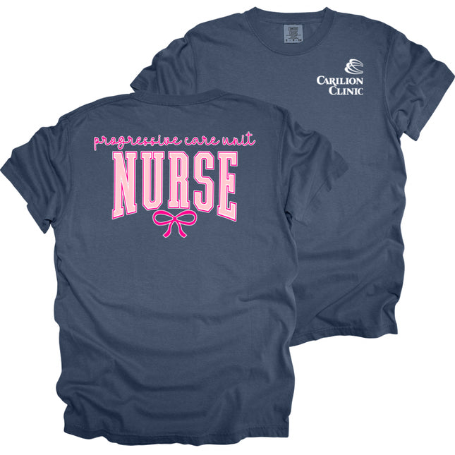 Carilion Clinic Pink Nurse with Bow - Comfort Colors