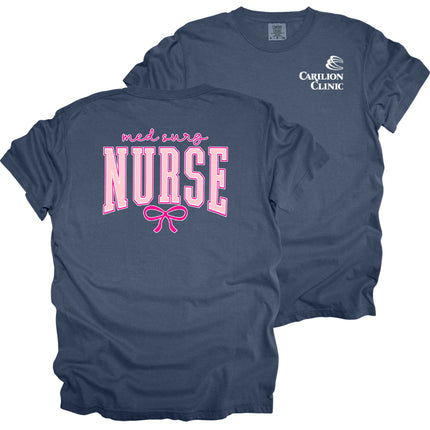 Carilion Clinic Pink Nurse with Bow - Comfort Colors
