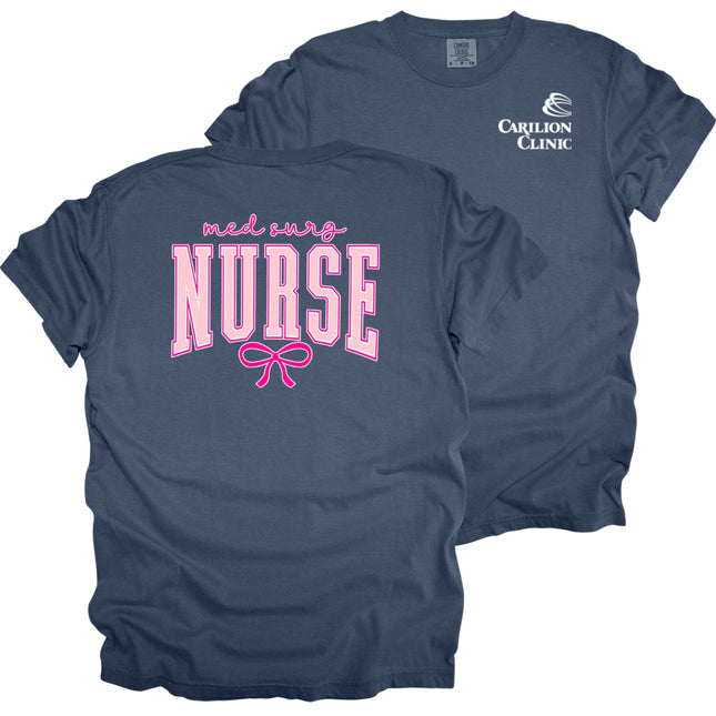 Carilion Clinic Pink Nurse with Bow - Comfort Colors