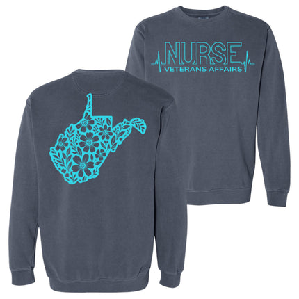 VA Nurse Heartbeat with State - Comfort Colors