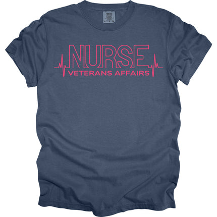 Nurse Heartbeat Veterans Affairs - Comfort Colors T-Shirt
