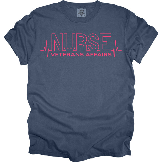Nurse Heartbeat Veterans Affairs - Comfort Colors T-Shirt