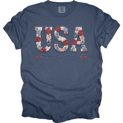 USA Floral- Comfort Colors Apparel