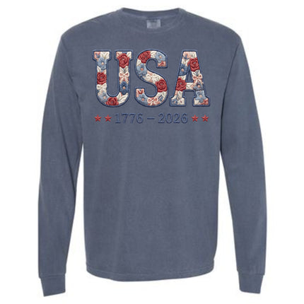 USA Floral- Comfort Colors Apparel