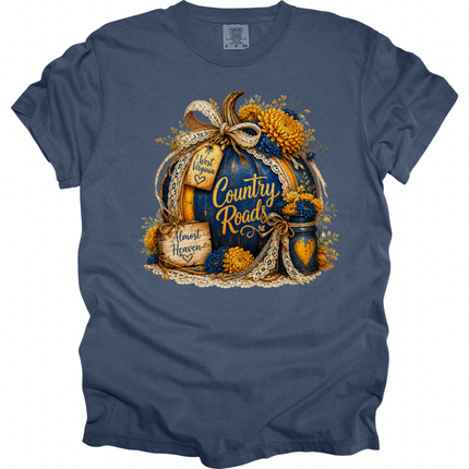 West Virginia Country Roads Pumpkin- Comfort Colors and Gildan