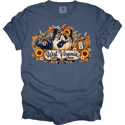 West Virginia 3 Fall Pumpkins- Comfort Colors and Gildan