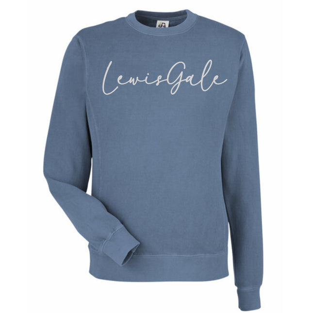 Embroidered LEWISGALE Cursive Writing Sweatshirts