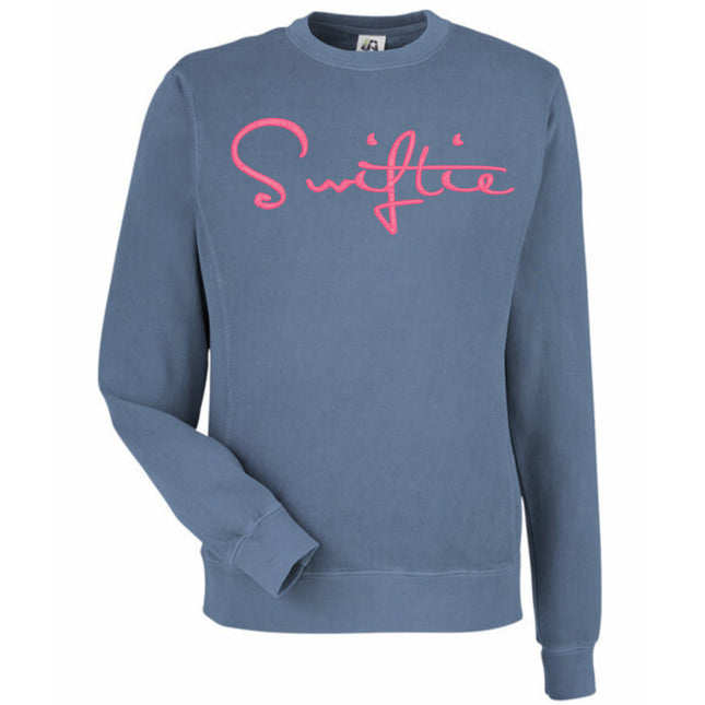 Embroidered SWIFTIE Cursive Writing Sweatshirts