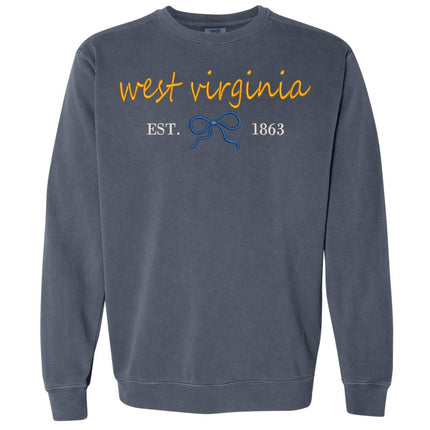 West Virginia Embroidered Comfort Color  Sweatshirt