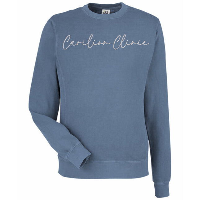 Embroidered Carilion Clinic cursive  writing Sweatshirts