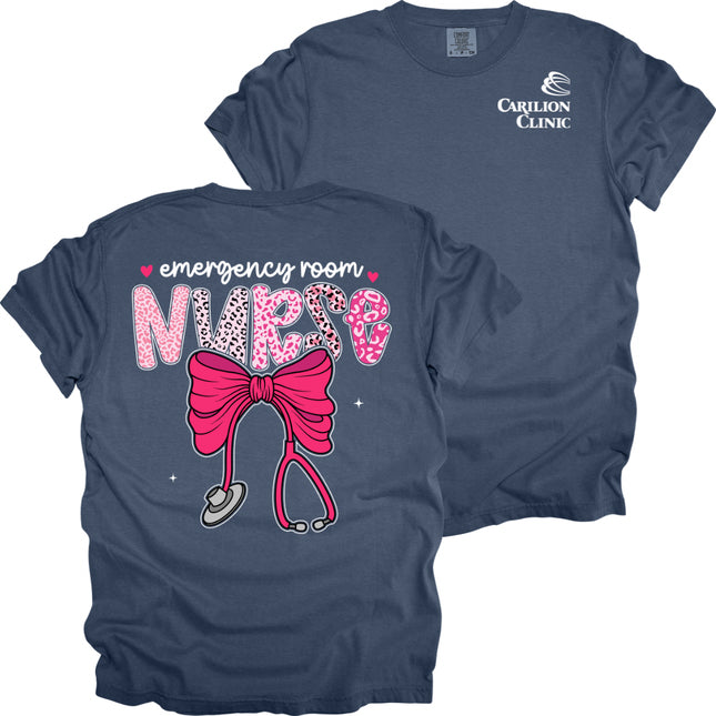 Carilion Clinic Pink Leopard Nurse - Comfort Colors T-Shirt