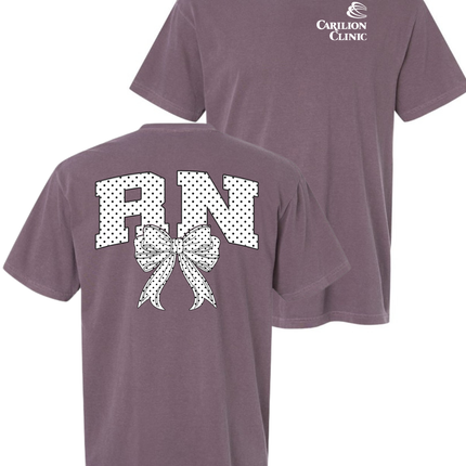 Carilion Clinic White Polka Dot - Comfort Colors T-Shirt