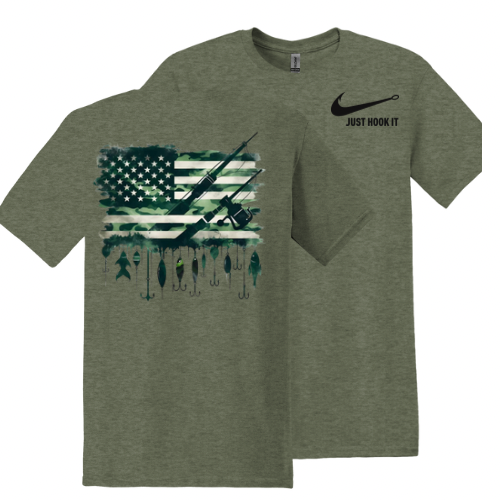 Fishing Camo American Flag - Gildan Series
