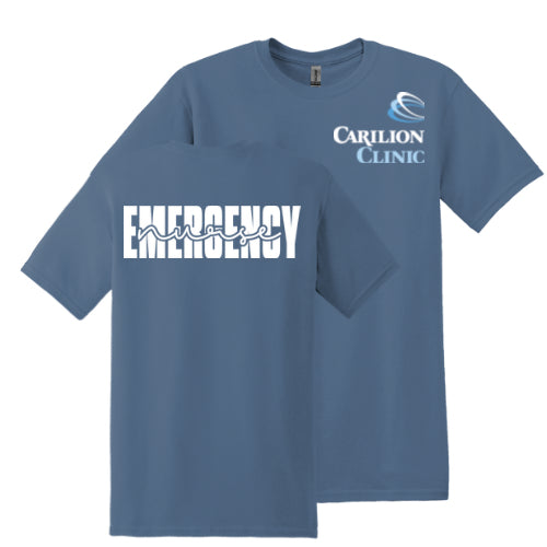 Carilion Clinic with Emergency Nurse on Back - Gildan 5000 T-Shirt Short Sleeve