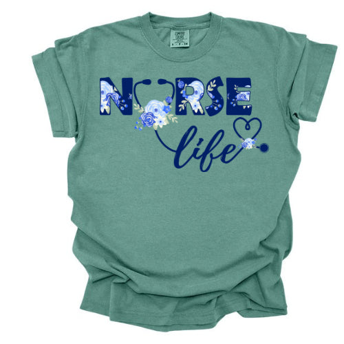 Nurse Life with Stethoscope - Short Sleeve T-Shirt