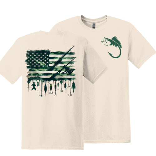 Fishing Camo American Flag - Gildan Series