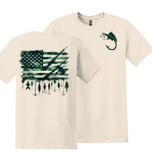 Fishing Camo American Flag - Gildan Series
