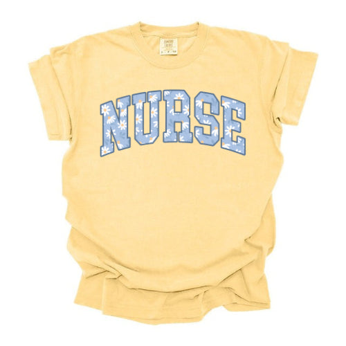 Floral Daisy Nurse - Comfort Colors