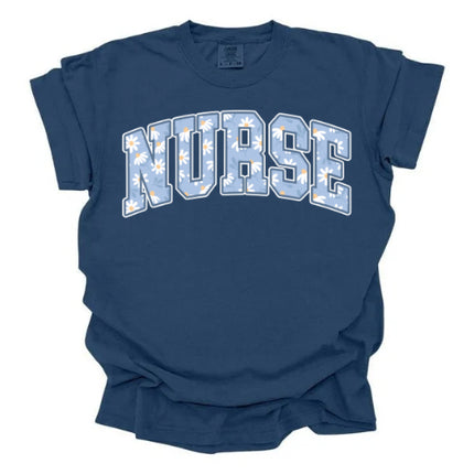 Floral Daisy Nurse - Comfort Colors