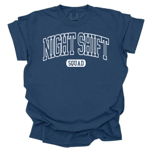Night Shift Crew Collegiate - Comfort Colors