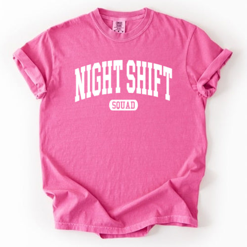 Night Shift Crew Collegiate - Comfort Colors