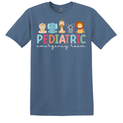 Pediatric Emergency Room Nurse with Animals - Gildan T-Shirt