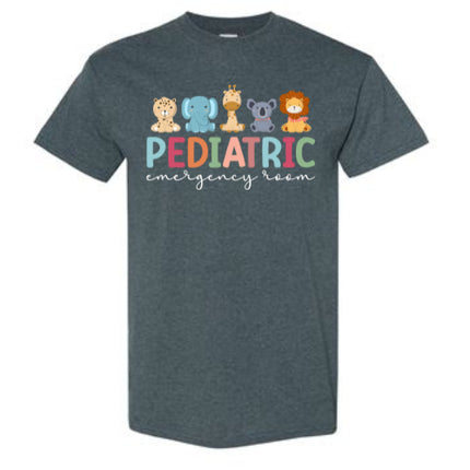 Pediatric Emergency Room Nurse with Animals - Gildan T-Shirt