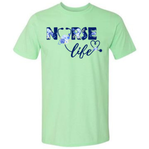 Nurse Life with Stethoscope - Short Sleeve T-Shirt