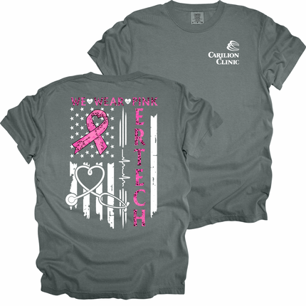 Carilion Clinic  Breast Cancer Flag per Title - Comfort Colors T-Shirt