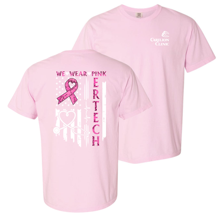 Carilion Clinic  Breast Cancer Flag per Title - Comfort Colors T-Shirt