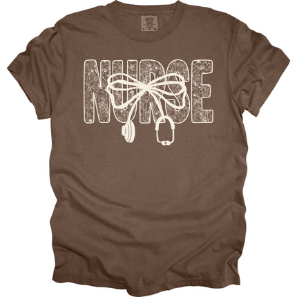 Lace Nurse with Stethoscope - Comfort Colors T-Shirt