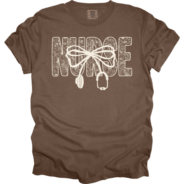 Lace Nurse with Stethoscope - Comfort Colors T-Shirt