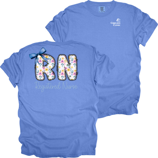 Carilion Clinic RN Blue Spring Design - Comfort Colors T-Shirt