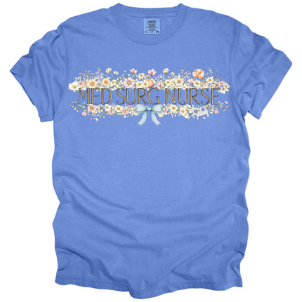 Spring Floral Nurse - Comfort Colors T-Shirt