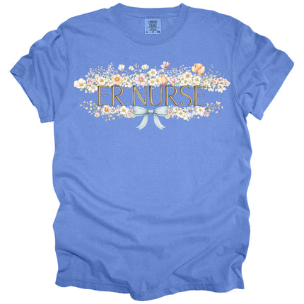 Spring Floral Nurse - Comfort Colors T-Shirt