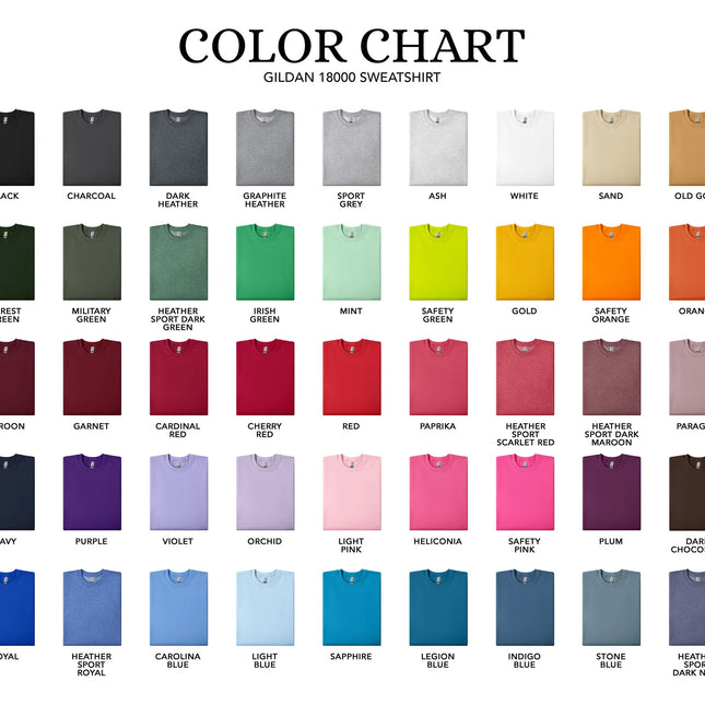 Custom Design Gildan 18000 Crewneck Sweatshirts