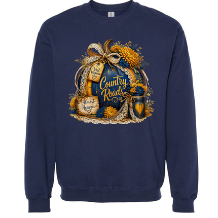 West Virginia Country Roads Pumpkin- Comfort Colors and Gildan